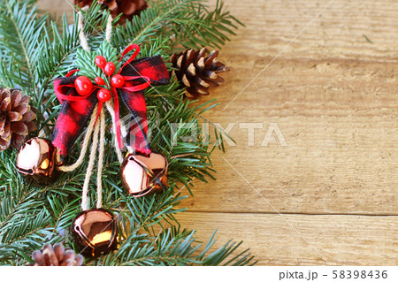 Christmas decorations - branches of coniferous Christmas decorations - branches of coniferous 58398436