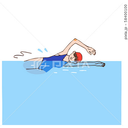 Swimming Crawl Stock Illustration