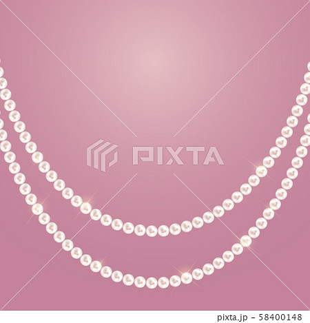 Abstract background with natural pearl garlands of 58400148