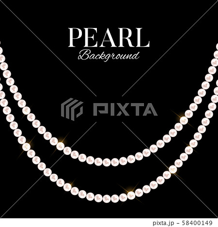 Abstract background with natural pearl garlands of 58400149
