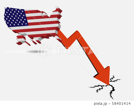 USA economic crisis concept Vector illustration USA economic crisis concept Vector illustration 58401414