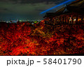 秋の清水寺 夜景 58401790