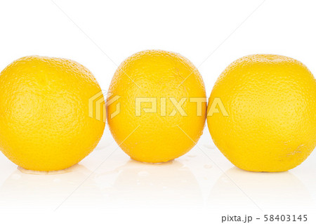 Fresh bright orange isolated on white 58403145