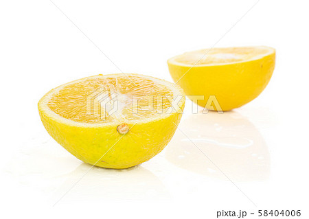 Fresh bright orange isolated on white 58404006