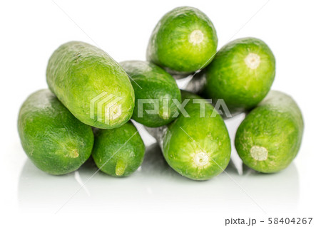 Fresh mini cucumber isolated on white 58404267
