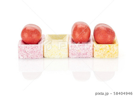 Sweet pastel candy isolated on white 58404946