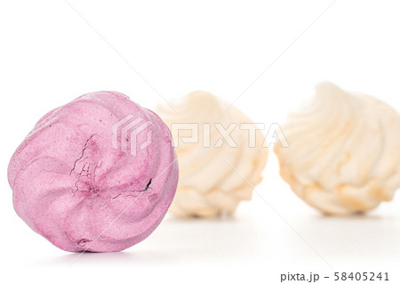 Fresh pastel sweet zefir isolated on white 58405241