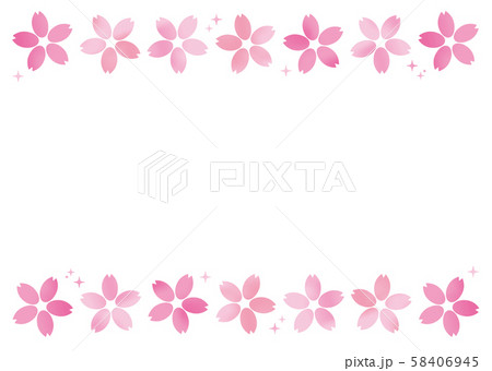 水彩桜フレーム 58406945