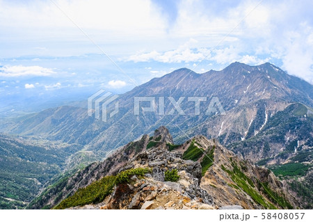春の八ヶ岳登山：権現岳～赤岳 （権現岳を望む） 58408057