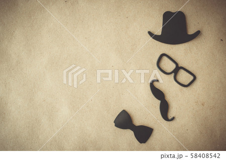 Father's day concept. Funny decorative elements on 58408542