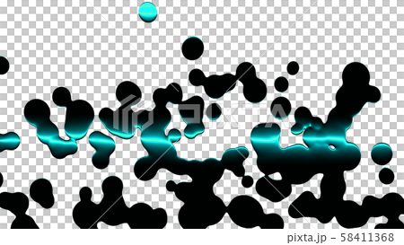 CGレーザー　液体に反射するレーザー光線 58411368