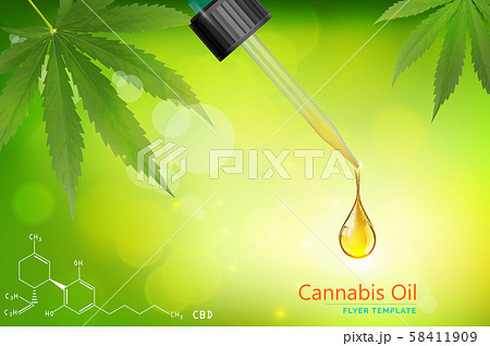 Cannabis Or Marijauna Medical Banner Vector のイラスト素材