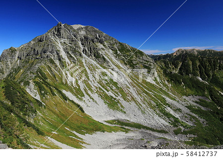 北アルプス　槍ヶ岳から北穂高岳への大キレット縦走　大キレットの風景　南岳と横尾本谷 58412737