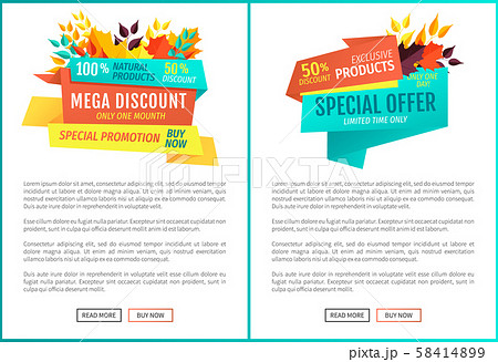 Natural Product Mega Discount Vector Illustration Natural Product Mega Discount Vector Illustration 58414899