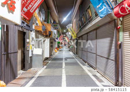 夜の旦過市場(たんがいちば)_福岡県北九州市小倉北区魚町 夜の旦過市場(たんがいちば)_福岡県北九州市小倉北区魚町 58415115