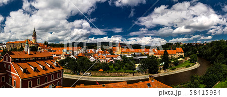 Aerial view to Cesky Krumlov Czech Republic 58415934