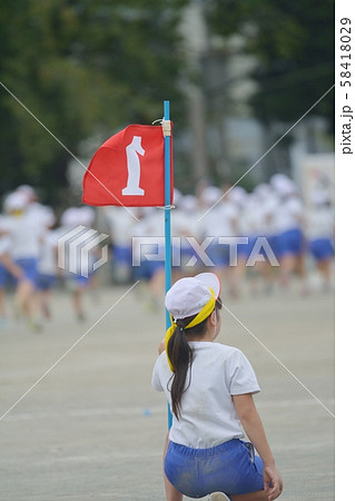 小学校の運動会風景　 58418029