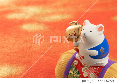 干支　置物　ねずみ 58418754