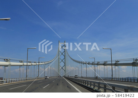 神戸淡路鳴門自動車道上り線、明石海峡大橋 58419422