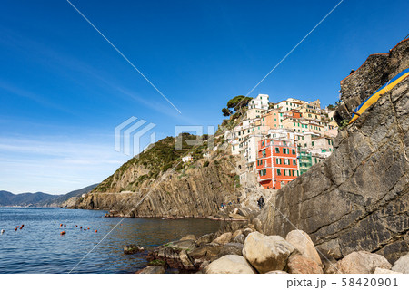 Riomaggiore village - Cinque Terre Liguria Italy Riomaggiore village - Cinque Terre Liguria Italy 58420901