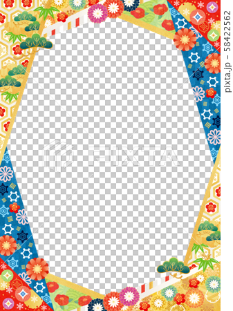 テク和柄背景 お正月イメージい4のイラスト素材 テク和柄背景 お正月イメージい4のイラスト素材