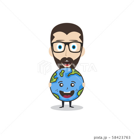 save our planet earth campaign male guy holding 58423763