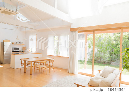 リビングダイニング リビング マイホームの写真素材