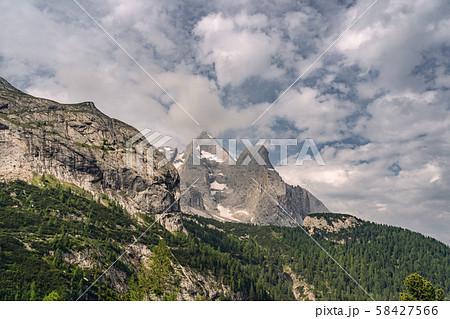 Scenic landscape with rocky mountain in Alps 58427566
