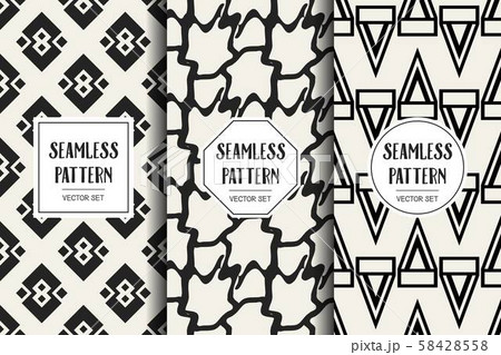 Abstract concept vector monochrome geometric pattern. Black and white minimal background. Creative 58428558