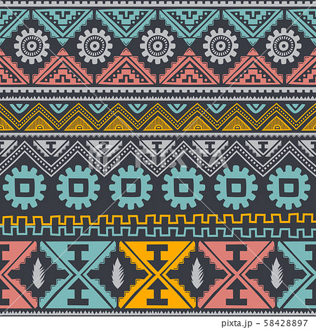 Premium AI Image  Native American inspired pattern in various colors copy  space wallpaper tribal concept