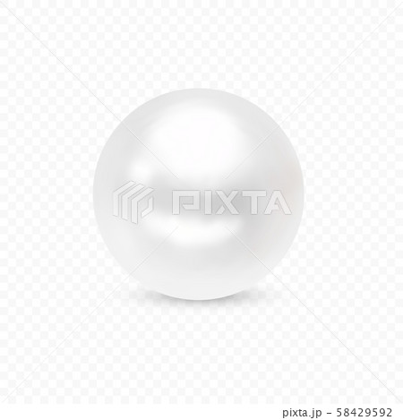 Isolated white luxury pearl 58429592