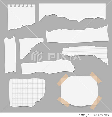 Set of paper different shapes scraps. 58429765