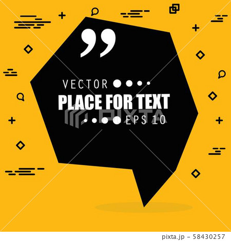 Abstract concept vector empty speech square quote text bubble. For web and mobile app isolated on Abstract concept vector empty speech square quote text bubble. For web and mobile app isolated on 58430257