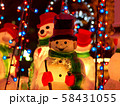 クリスマスの雪だるま 58431055