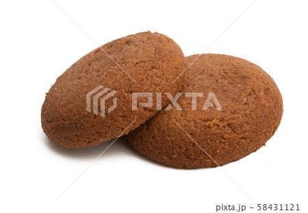 chocolate chip cookies with chocolate cream 58431121