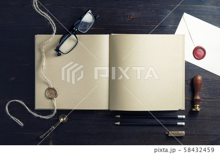 Blank retro stationery 58432459