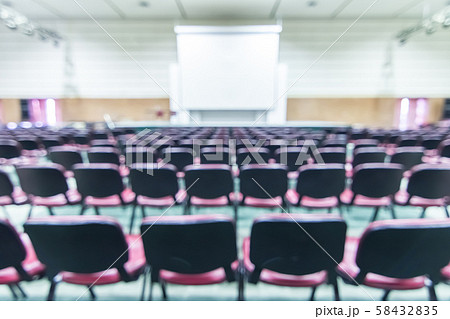 Blur auditorium hall or seminar meeting room in educational business event 58432835