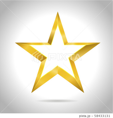 Star realistic metallic golden isolated yellow 3D Star realistic metallic golden isolated yellow 3D 58433131