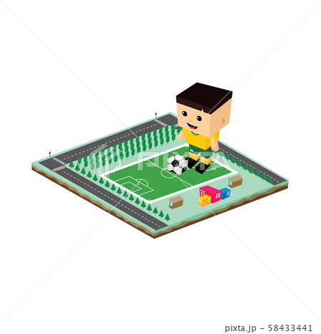 soccer league player cartoon vector artwork 58433441