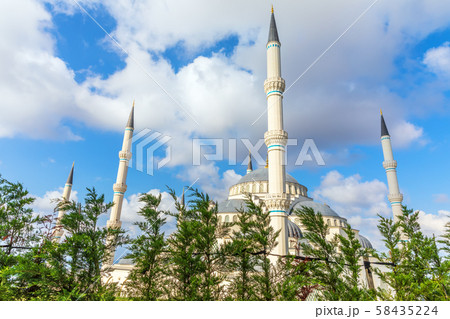 Camlica Mosque in the trees, Istanbul, Turkey 58435224