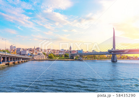 Bridges of Istanbul in Golden Horn, Turkey Bridges of Istanbul in Golden Horn, Turkey 58435290