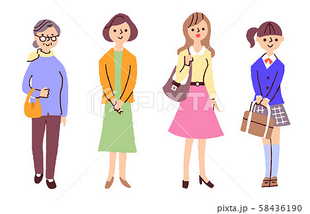 いろいろな世代の女性 いろいろな世代の女性 58436190