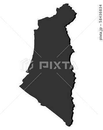 Map of Israel 3d vector 58436834