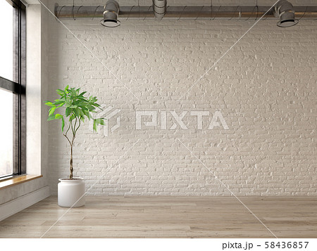 Interior empty room 3D rendering 58436857