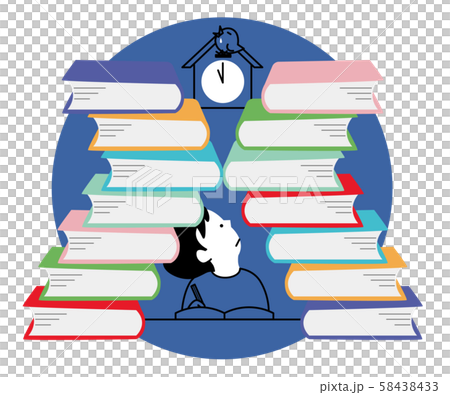 夜中まで勉強をする子供 夜中まで勉強をする子供 58438433