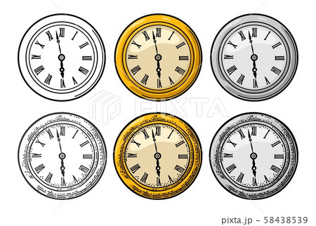 Watch. Vector vintage engraved on white 58438539