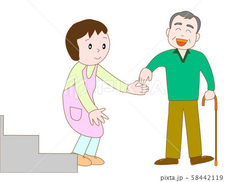 老人施設での介護士の仕事 老人施設での介護士の仕事 58442119