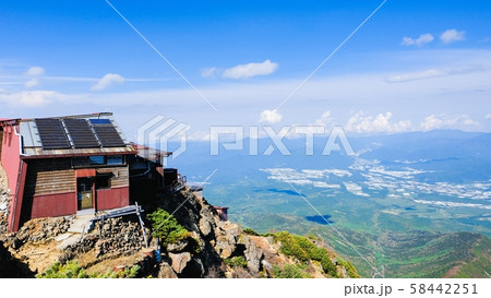 春の八ヶ岳登山:赤岳山頂から見る赤岳頂上山荘と野辺山高原 春の八ヶ岳登山:赤岳山頂から見る赤岳頂上山荘と野辺山高原 58442251