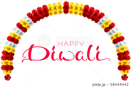 Diwali festival of lights garland flower and 58444442