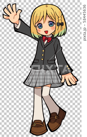 制服の女の子のイラスト素材